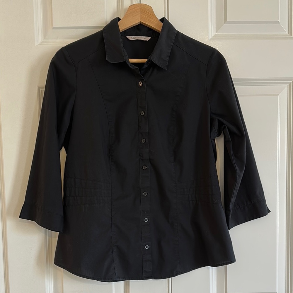 Marks and Spencer Black Button-Up Shirt